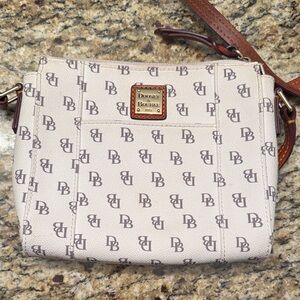 Dooney & Bourke Cream and Brown Crossbody Bag
